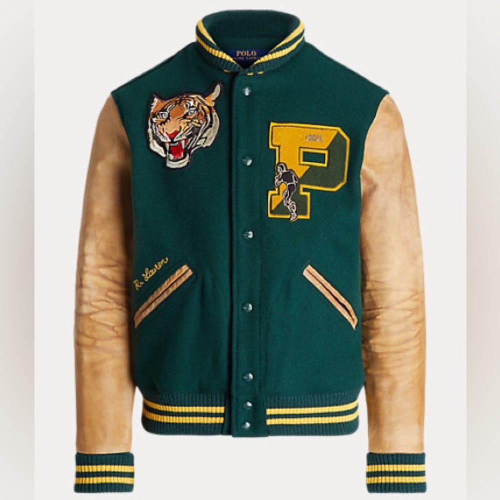 Polo Ralph Lauren Varsity Jacket Tigers Patch Letterman NWT